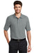 Port Authority K500 Mens Silk Touch Wrinkle Resistant Short Sleeve Polo Shirt Cool Grey Front