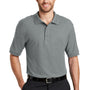 Port Authority Mens Silk Touch Wrinkle Resistant Short Sleeve Polo Shirt - Cool Grey