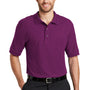 Port Authority Mens Silk Touch Wrinkle Resistant Short Sleeve Polo Shirt - Deep Berry Purple