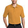 Port Authority Mens Silk Touch Wrinkle Resistant Short Sleeve Polo Shirt - Gold