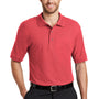 Port Authority Mens Silk Touch Wrinkle Resistant Short Sleeve Polo Shirt - Hibiscus Pink