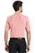 Port Authority K500 Mens Silk Touch Wrinkle Resistant Short Sleeve Polo Shirt Light Pink Back