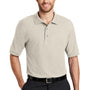 Port Authority Mens Silk Touch Wrinkle Resistant Short Sleeve Polo Shirt - Light Stone - Closeout