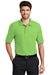 Port Authority K500 Mens Silk Touch Wrinkle Resistant Short Sleeve Polo Shirt Lime Green Front