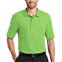 Port Authority Mens Silk Touch Wrinkle Resistant Short Sleeve Polo Shirt - Lime Green