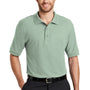 Port Authority Mens Silk Touch Wrinkle Resistant Short Sleeve Polo Shirt - Mint Green - Closeout