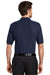 Port Authority K500 Mens Silk Touch Wrinkle Resistant Short Sleeve Polo Shirt Navy Blue Back