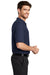 Port Authority K500 Mens Silk Touch Wrinkle Resistant Short Sleeve Polo Shirt Navy Blue Side