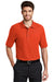 Port Authority K500 Mens Silk Touch Wrinkle Resistant Short Sleeve Polo Shirt Orange Front
