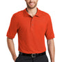 Port Authority Mens Silk Touch Wrinkle Resistant Short Sleeve Polo Shirt - Orange