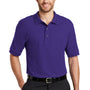 Port Authority Mens Silk Touch Wrinkle Resistant Short Sleeve Polo Shirt - Purple