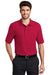 Port Authority K500 Mens Silk Touch Wrinkle Resistant Short Sleeve Polo Shirt Red Front