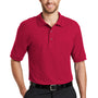 Port Authority Mens Silk Touch Wrinkle Resistant Short Sleeve Polo Shirt - Red