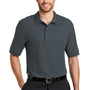 Port Authority Mens Silk Touch Wrinkle Resistant Short Sleeve Polo Shirt - Steel Grey