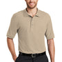 Port Authority Mens Silk Touch Wrinkle Resistant Short Sleeve Polo Shirt - Stone