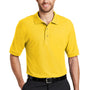 Port Authority Mens Silk Touch Wrinkle Resistant Short Sleeve Polo Shirt - Sunflower Yellow