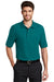 Port Authority K500 Mens Silk Touch Wrinkle Resistant Short Sleeve Polo Shirt Teal Green Front