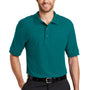 Port Authority Mens Silk Touch Wrinkle Resistant Short Sleeve Polo Shirt - Teal Green