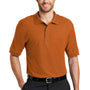 Port Authority Mens Silk Touch Wrinkle Resistant Short Sleeve Polo Shirt - Texas Orange