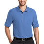 Port Authority Mens Silk Touch Wrinkle Resistant Short Sleeve Polo Shirt - Ultramarine Blue