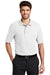 Port Authority K500 Mens Silk Touch Wrinkle Resistant Short Sleeve Polo Shirt White Front