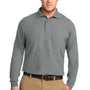 Port Authority Mens Silk Touch Wrinkle Resistant Long Sleeve Polo Shirt - Cool Grey
