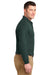 Port Authority K500LS Mens Silk Touch Wrinkle Resistant Long Sleeve Polo Shirt Dark Green Side
