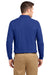 Port Authority K500LS Mens Silk Touch Wrinkle Resistant Long Sleeve Polo Shirt Royal Blue Back