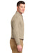 Port Authority K500LS Mens Silk Touch Wrinkle Resistant Long Sleeve Polo Shirt Stone Brown Side