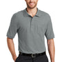 Port Authority Mens Silk Touch Wrinkle Resistant Short Sleeve Polo Shirt w/ Pocket - Cool Grey