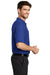 Port Authority K500P Mens Silk Touch Wrinkle Resistant Short Sleeve Polo Shirt w/ Pocket Royal Blue Side