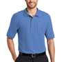 Port Authority Mens Silk Touch Wrinkle Resistant Short Sleeve Polo Shirt w/ Pocket - Ultramarine Blue