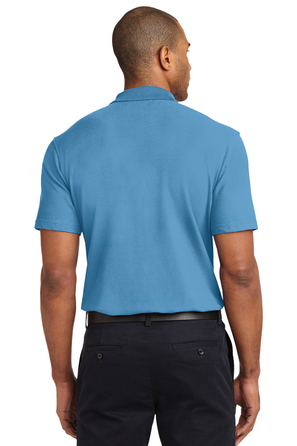 Port Authority K510 Mens Moisture Wicking Short Sleeve Polo Shirt Celadon Blue Back