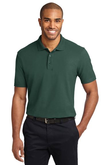 Port Authority K510 Mens Moisture Wicking Short Sleeve Polo Shirt Dark Green Front