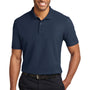 Port Authority Mens Moisture Wicking Short Sleeve Polo Shirt - Navy Blue