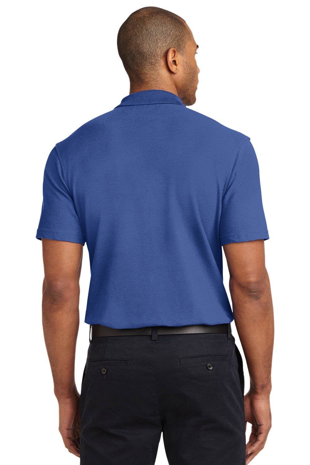 Port Authority K510 Mens Moisture Wicking Short Sleeve Polo Shirt Royal Blue Back