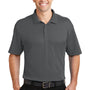 Port Authority Mens Silk Touch Performance Moisture Wicking Short Sleeve Polo Shirt - Sterling Grey
