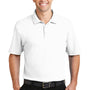Port Authority Mens Silk Touch Performance Moisture Wicking Short Sleeve Polo Shirt - White