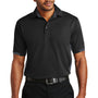 Port Authority Mens Dry Zone Moisture Wicking Short Sleeve Polo Shirt - Black/Iron Grey