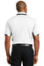 Port Authority K524 Mens Dry Zone Moisture Wicking Short Sleeve Polo Shirt White/Black Back