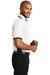 Port Authority K524 Mens Dry Zone Moisture Wicking Short Sleeve Polo Shirt White/Black Side