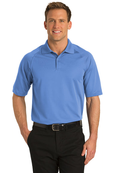 Port Authority K525 Mens Dry Zone Moisture Wicking Short Sleeve Polo Shirt Blue Lake Front