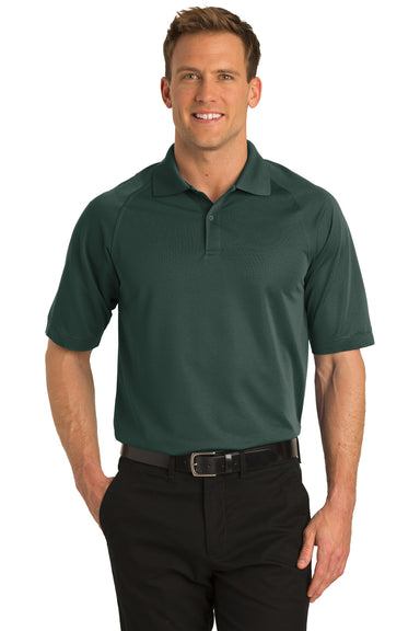 Port Authority K525 Mens Dry Zone Moisture Wicking Short Sleeve Polo Shirt Dark Green Front