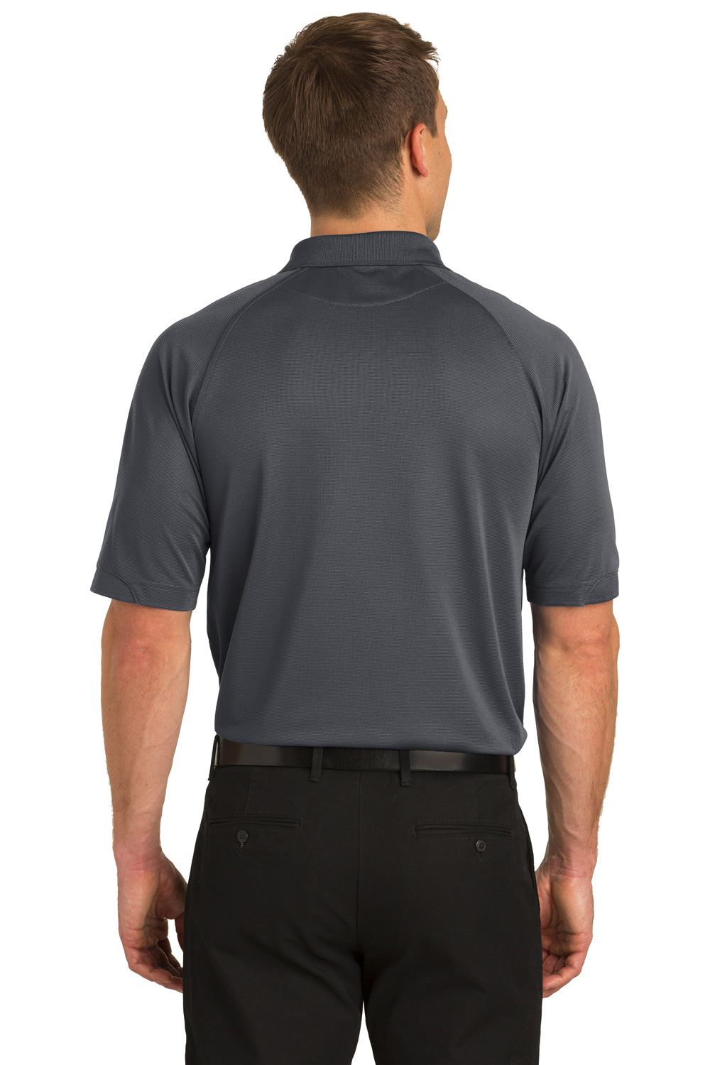 Port Authority K525 Mens Dry Zone Moisture Wicking Short Sleeve Polo Shirt Iron Grey Back