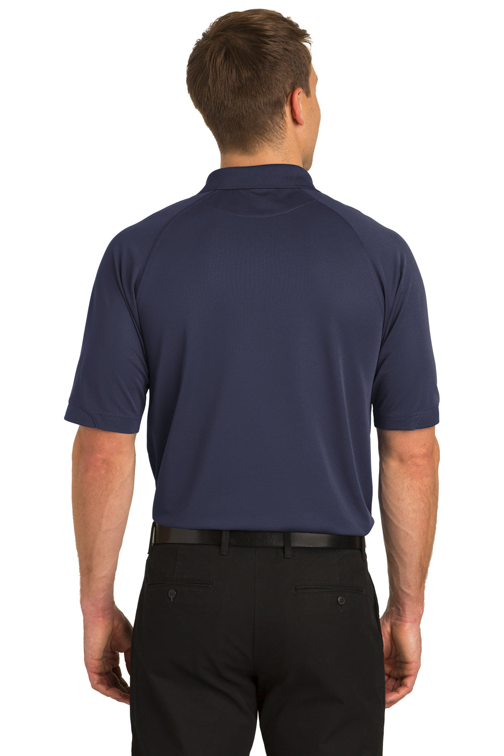Port Authority K525 Mens Dry Zone Moisture Wicking Short Sleeve Polo Shirt Navy Blue Back