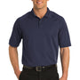 Port Authority Mens Dry Zone Moisture Wicking Short Sleeve Polo Shirt - Navy Blue