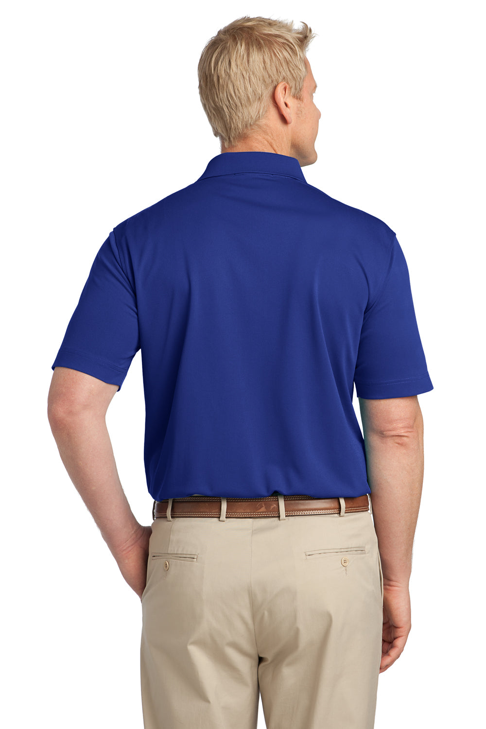 Port Authority K527 Mens Tech Moisture Wicking Short Sleeve Polo Shirt Royal Blue Back