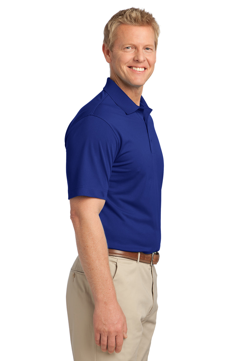 Port Authority K527 Mens Tech Moisture Wicking Short Sleeve Polo Shirt Royal Blue Side