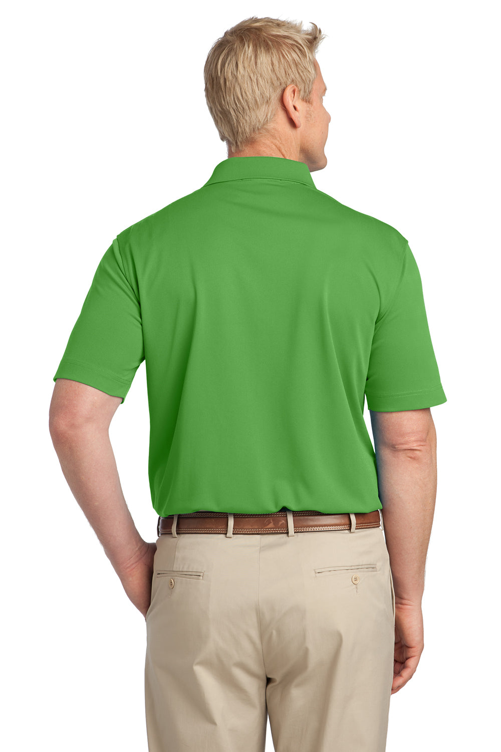 Port Authority K527 Mens Tech Moisture Wicking Short Sleeve Polo Shirt Cactus Green Back