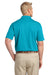 Port Authority K527 Mens Tech Moisture Wicking Short Sleeve Polo Shirt Teal Blue Back